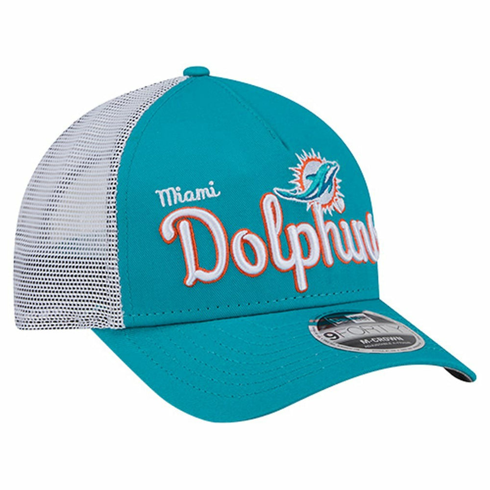 Miami Dolphins New Era Side Lines 9FORTY Adjustable Hat Aqua - NFL