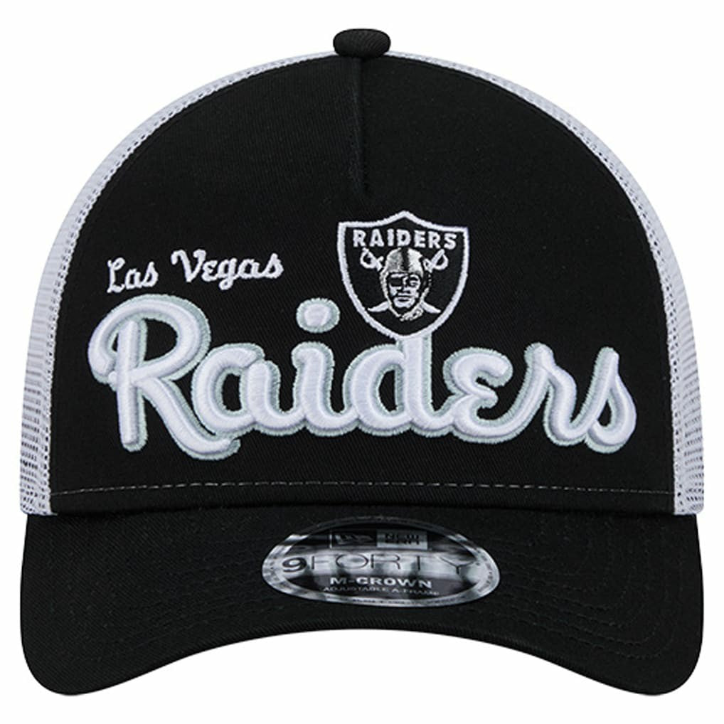 Las Vegas Raiders New Era Side Lines 9FORTY Adjustable Hat Black - NFL