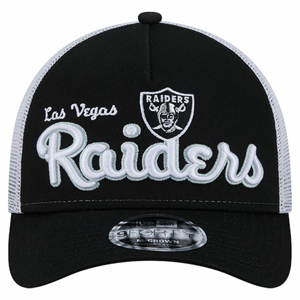 Las Vegas Raiders New Era Side Lines 9FORTY Adjustable Hat Black - NFL