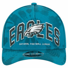 Philadelphia Eagles New Era Tie Dye Fade 9Forty M-Crown A-Frame Adjustable Hat Midnight Green - NFL