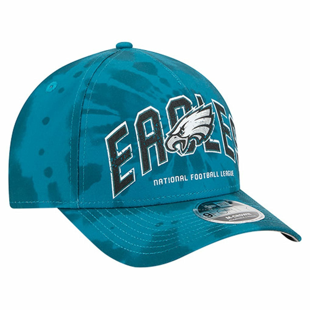 Philadelphia Eagles New Era Tie Dye Fade 9Forty M-Crown A-Frame Adjustable Hat Midnight Green - NFL