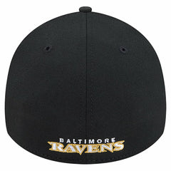 Baltimore Ravens New Era Overlap Logo 39THIRTY Stretch Fit Hat Black - NFL