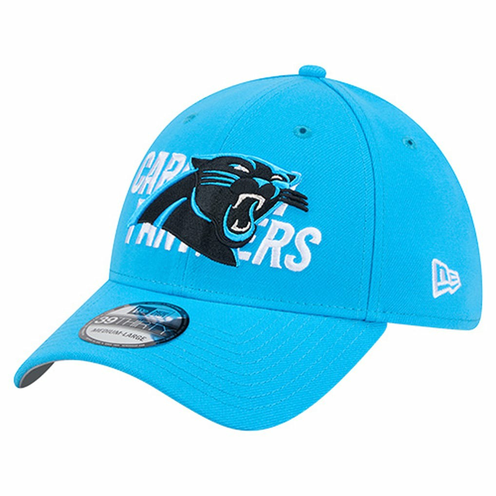 Carolina Panthers New Era Overlap Logo 39THIRTY Stretch Fit Hat Blue - NFL