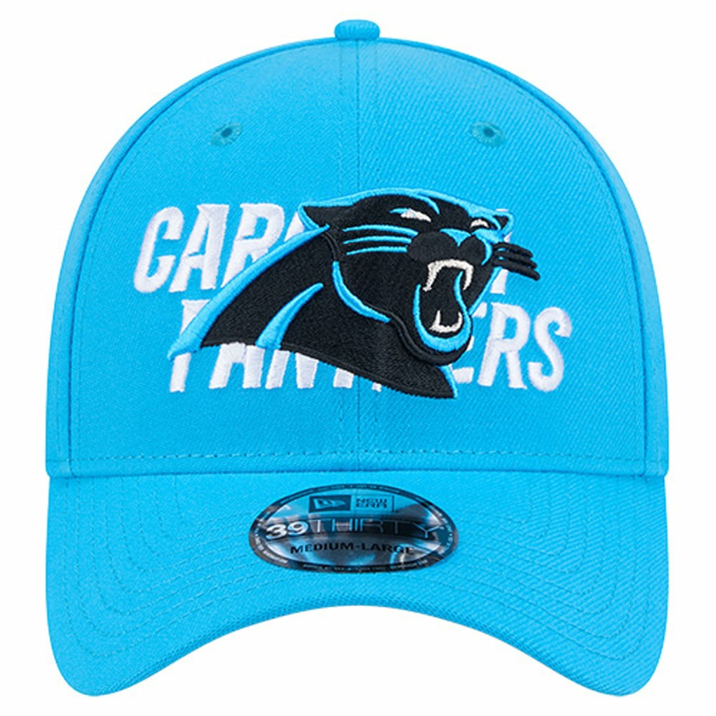Carolina Panthers New Era Overlap Logo 39THIRTY Stretch Fit Hat Blue - NFL