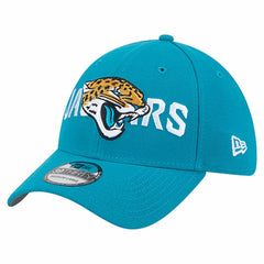 Jacksonville Jaguars New Era Overlap Logo 39THIRTY Stretch Fit Hat Teal - NFL