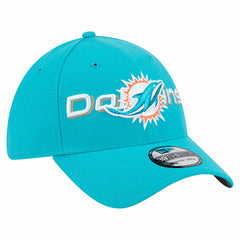 Miami Dolphins New Era Overlap Logo 39THIRTY Stretch Fit Hat Aqua - NFL