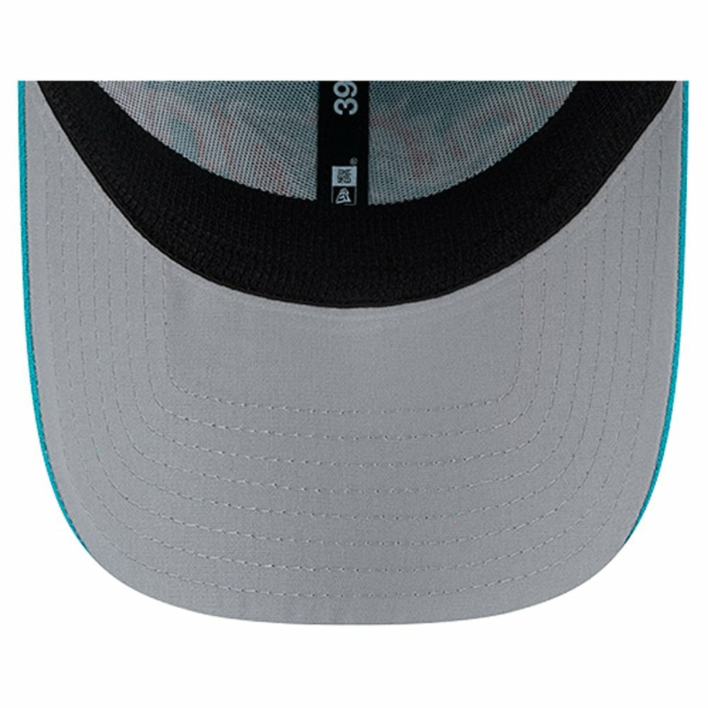 Miami Dolphins New Era Overlap Logo 39THIRTY Stretch Fit Hat Aqua - NFL