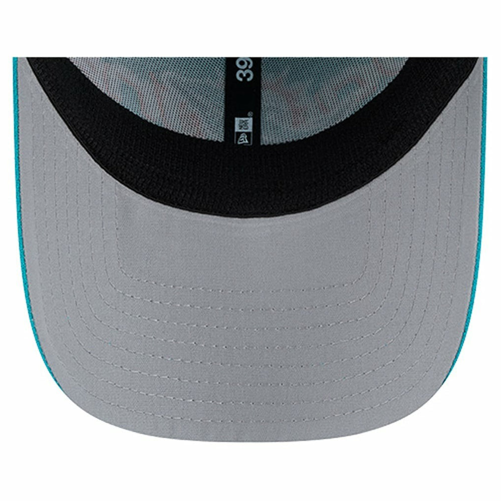 Miami Dolphins New Era Overlap Logo 39THIRTY Stretch Fit Hat Aqua - NFL