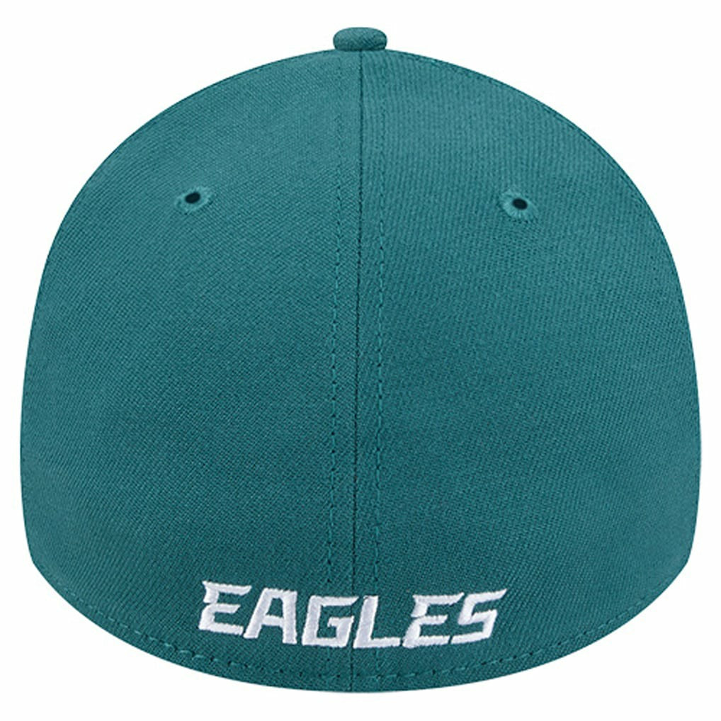Philadelphia Eagles New Era Overlap Logo 39THIRTY Stretch Fit Hat Midnight Green - NFL