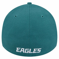 Philadelphia Eagles New Era Overlap Logo 39THIRTY Stretch Fit Hat Midnight Green - NFL