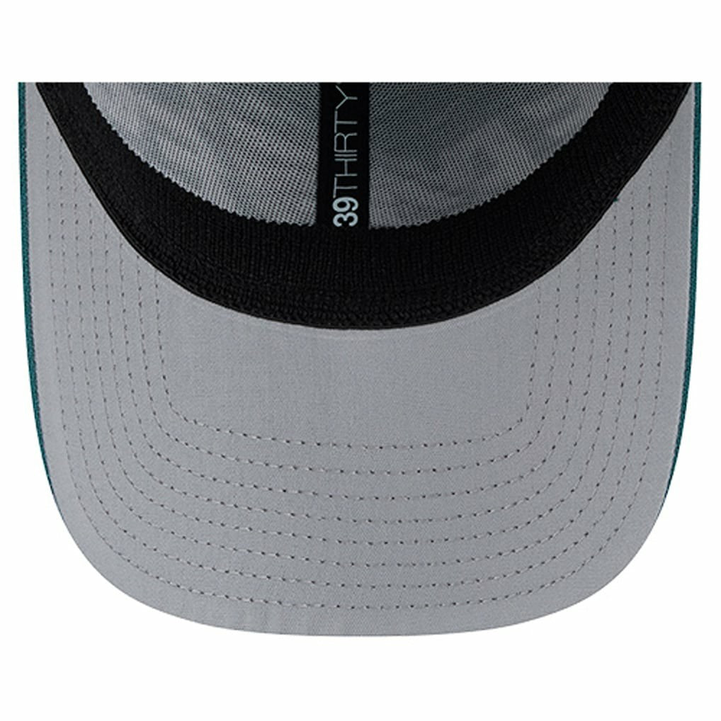 Philadelphia Eagles New Era Overlap Logo 39THIRTY Stretch Fit Hat Midnight Green - NFL