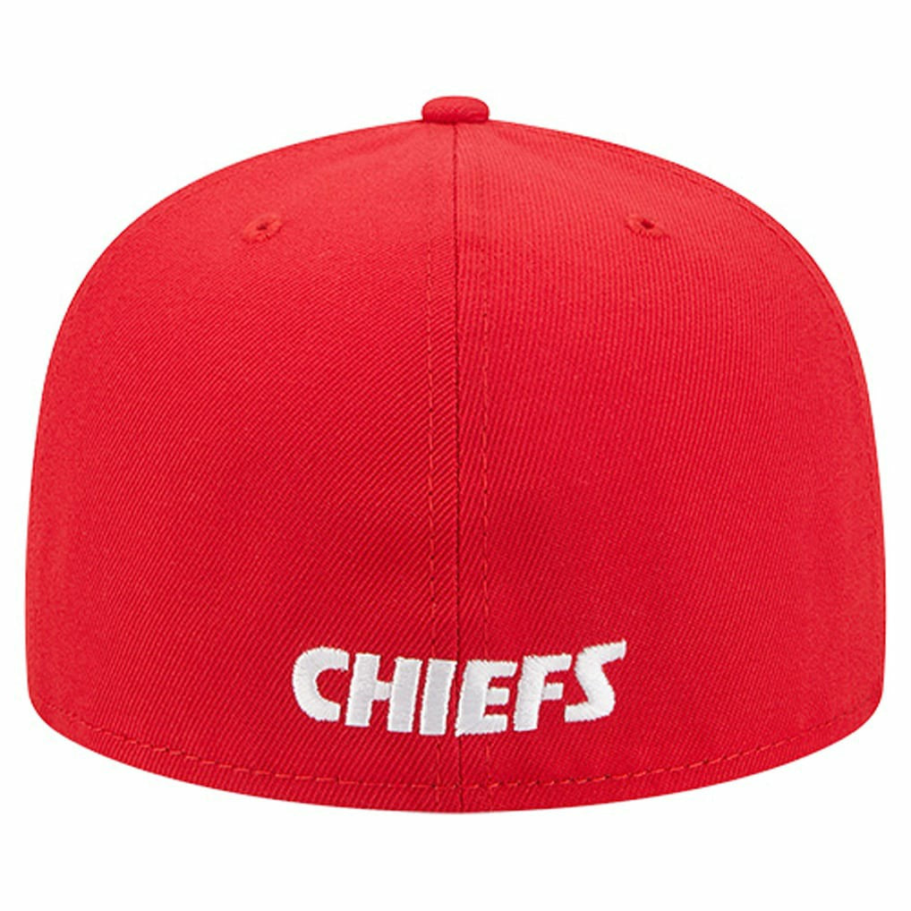 Kansas City Chiefs New Era Overlap Wordmark 59FIFTY Fitted Hat Red - NFL