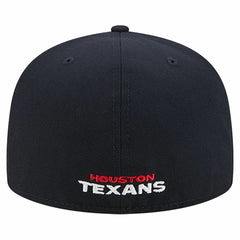Houston Texans New Era Overlap Wordmark 59FIFTY Fitted Hat Navy - NFL