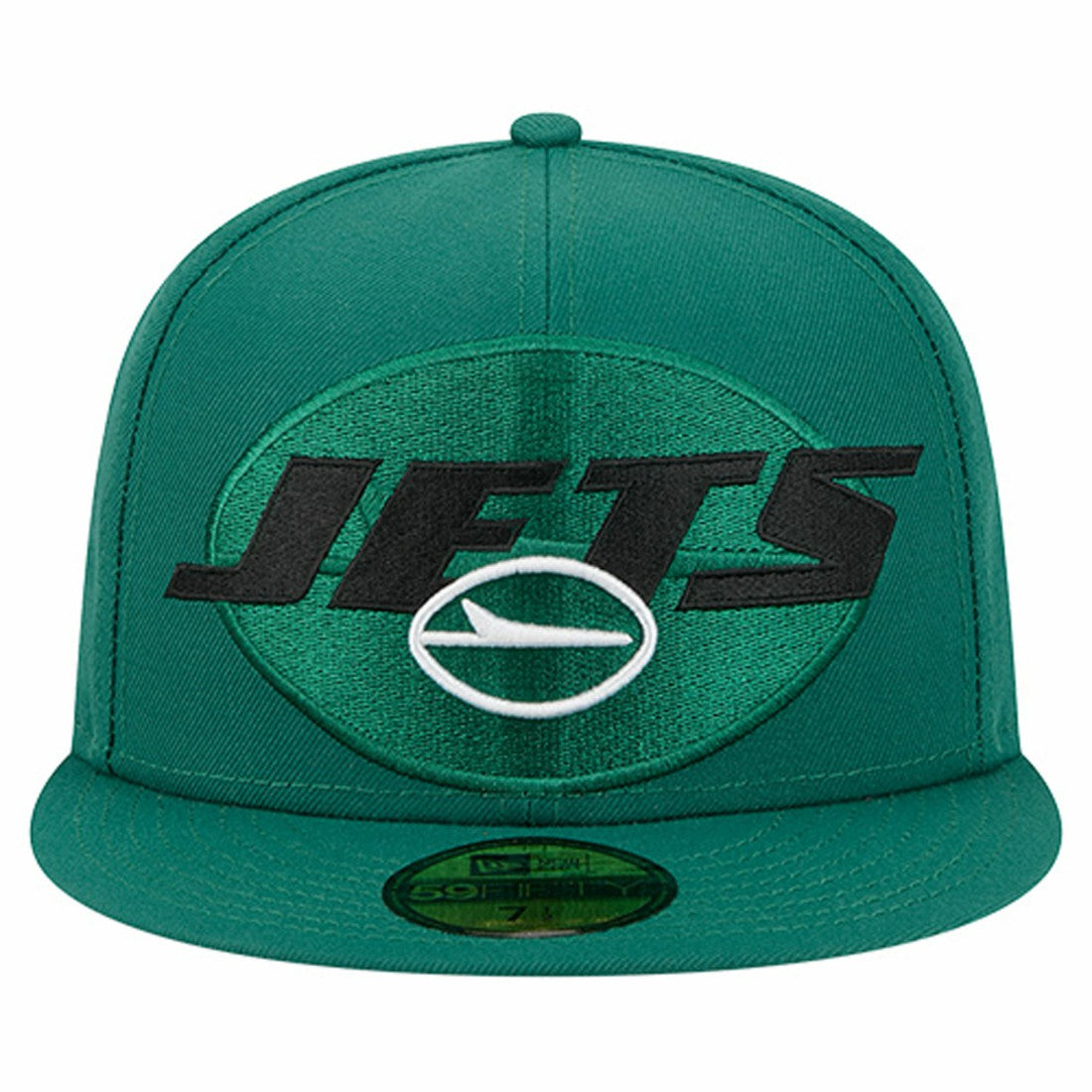 New York Jets New Era Overlap Wordmark 59FIFTY Fitted Hat Green - NFL