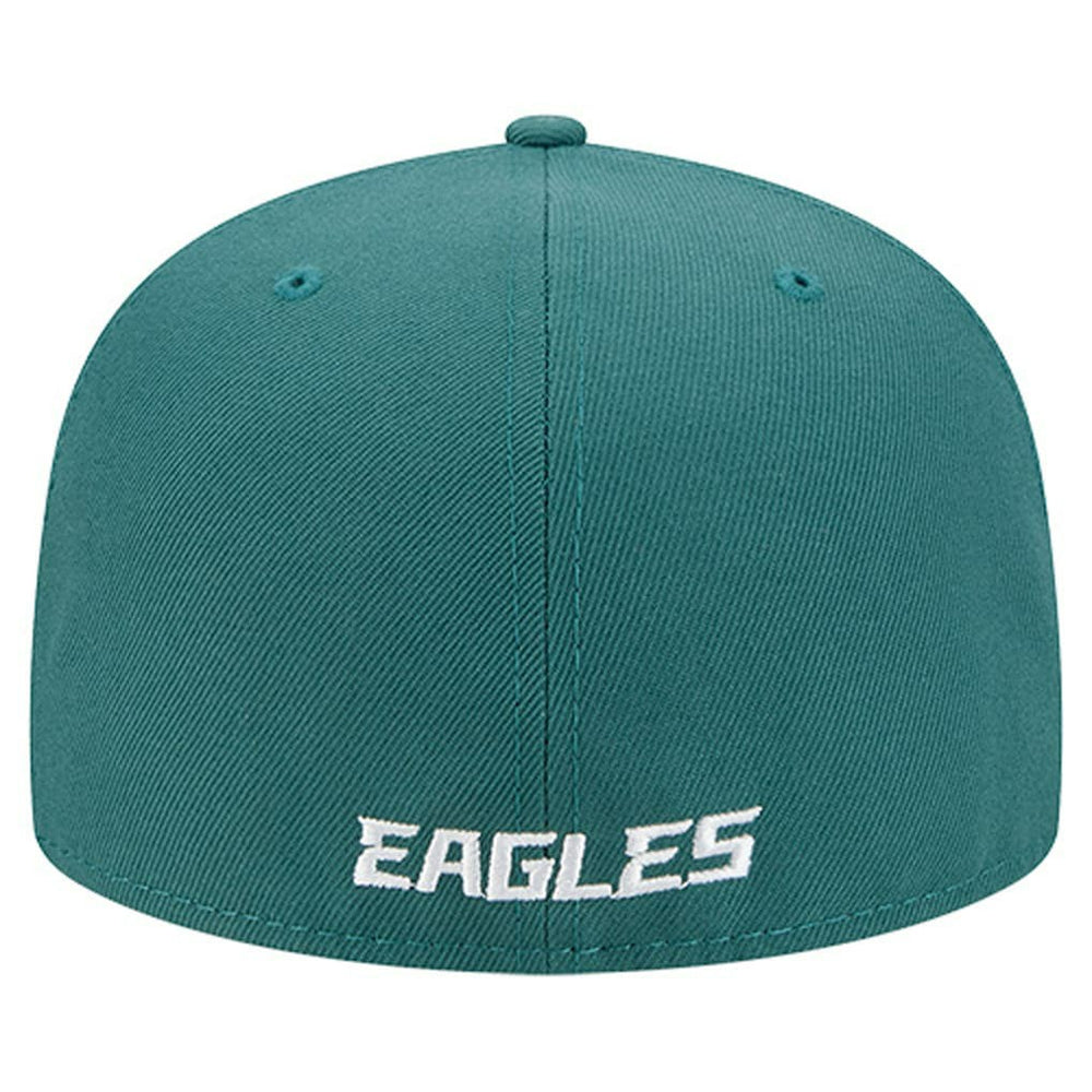 Philadelphia Eagles New Era Overlap Wordmark 59FIFTY Fitted Hat Midnight Green - NFL