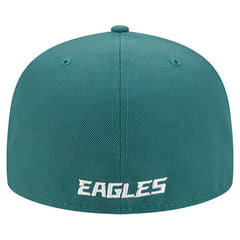 Philadelphia Eagles New Era Overlap Wordmark 59FIFTY Fitted Hat Midnight Green - NFL