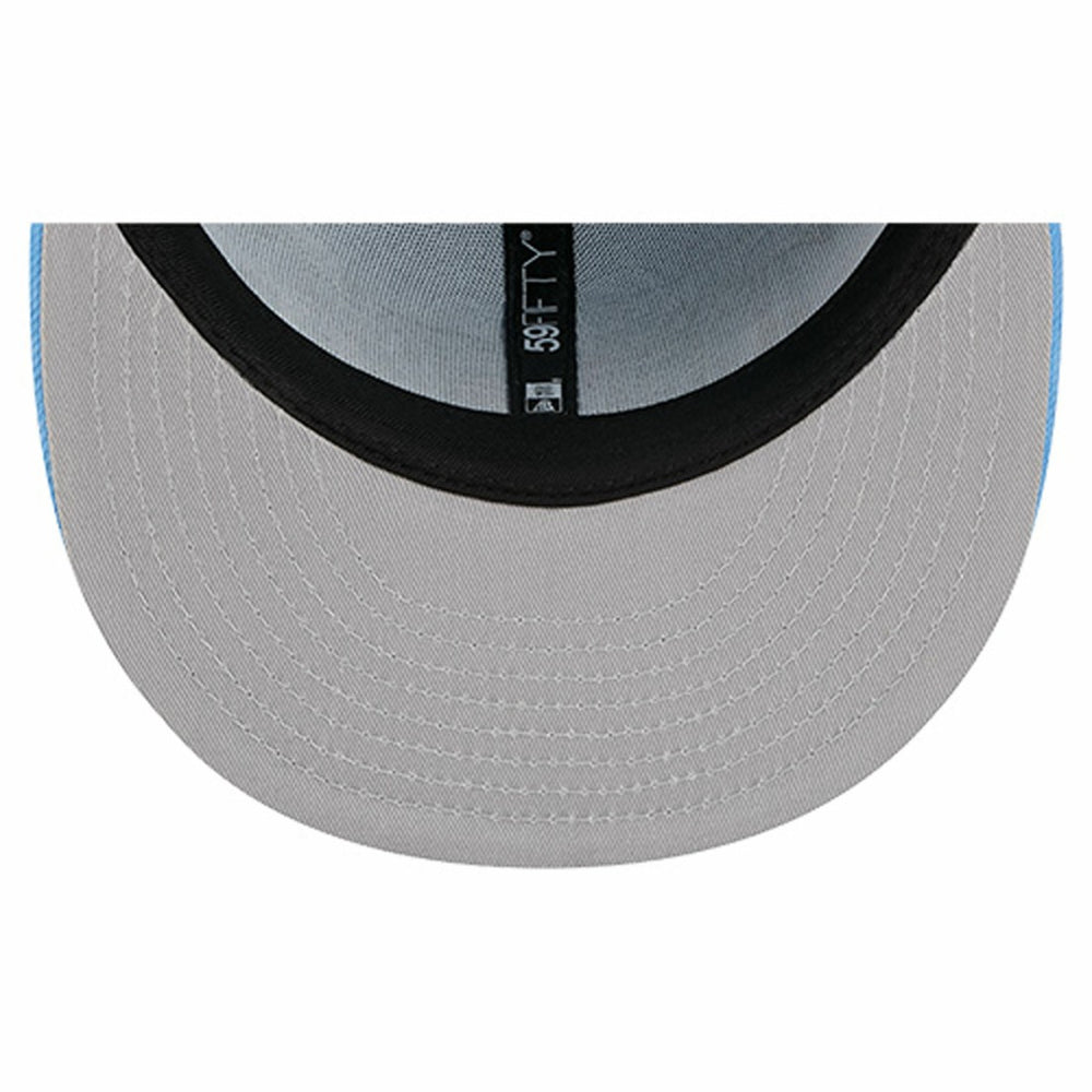 Tennessee Titans New Era Overlap Wordmark 59FIFTY Fitted Hat Light Blue - NFL