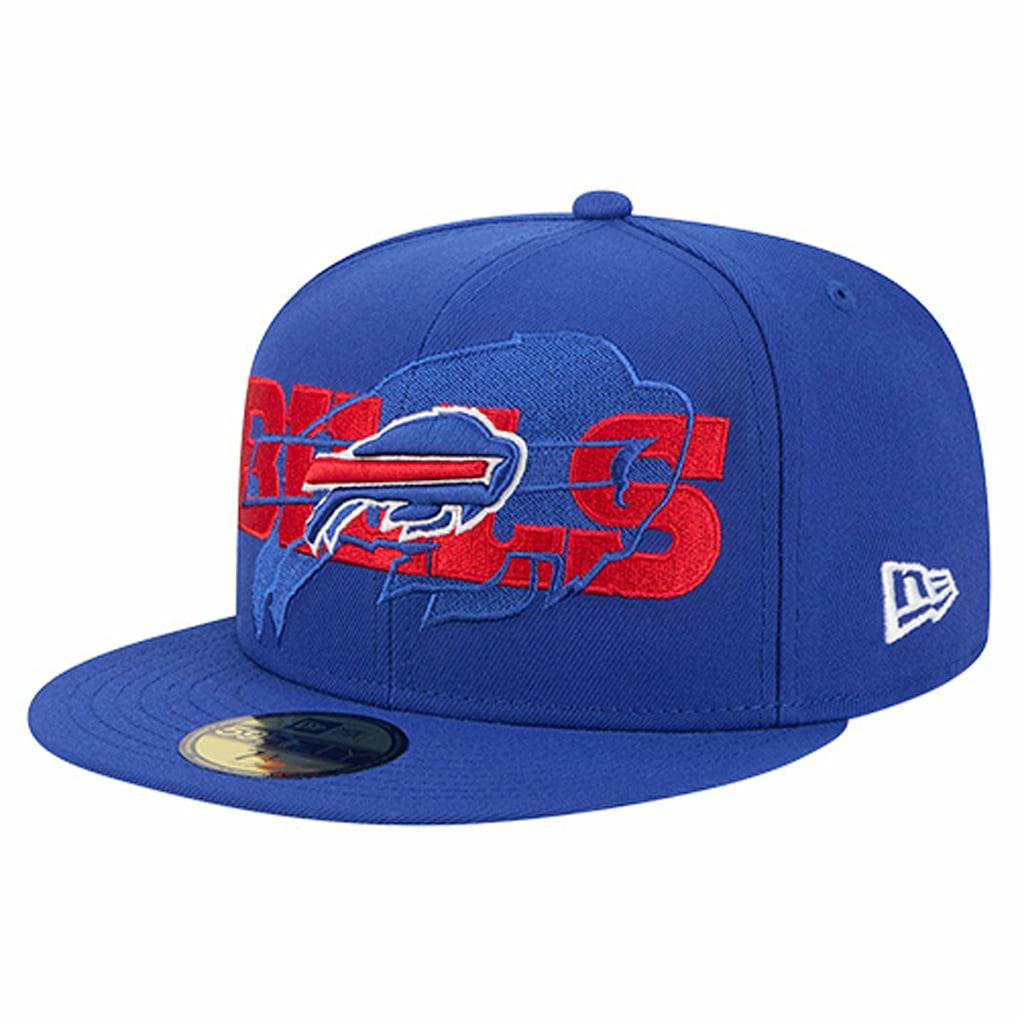 Buffalo Bills New Era Overlap Wordmark 59FIFTY Fitted Hat Royal - NFL
