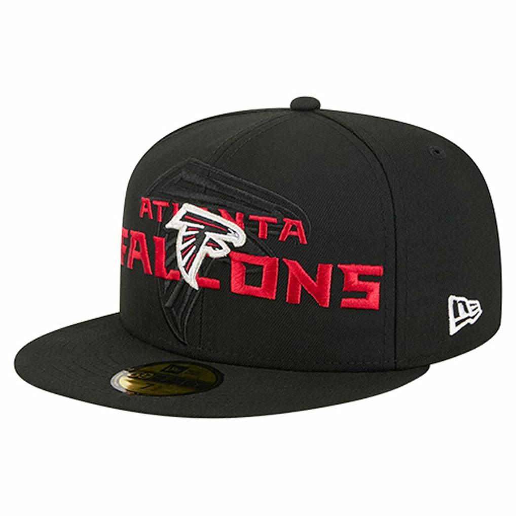 Atlanta Falcons New Era Overlap Wordmark 59FIFTY Fitted Hat Black - NFL