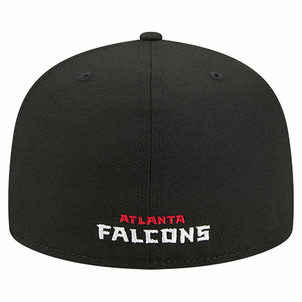 Atlanta Falcons New Era Overlap Wordmark 59FIFTY Fitted Hat Black - NFL