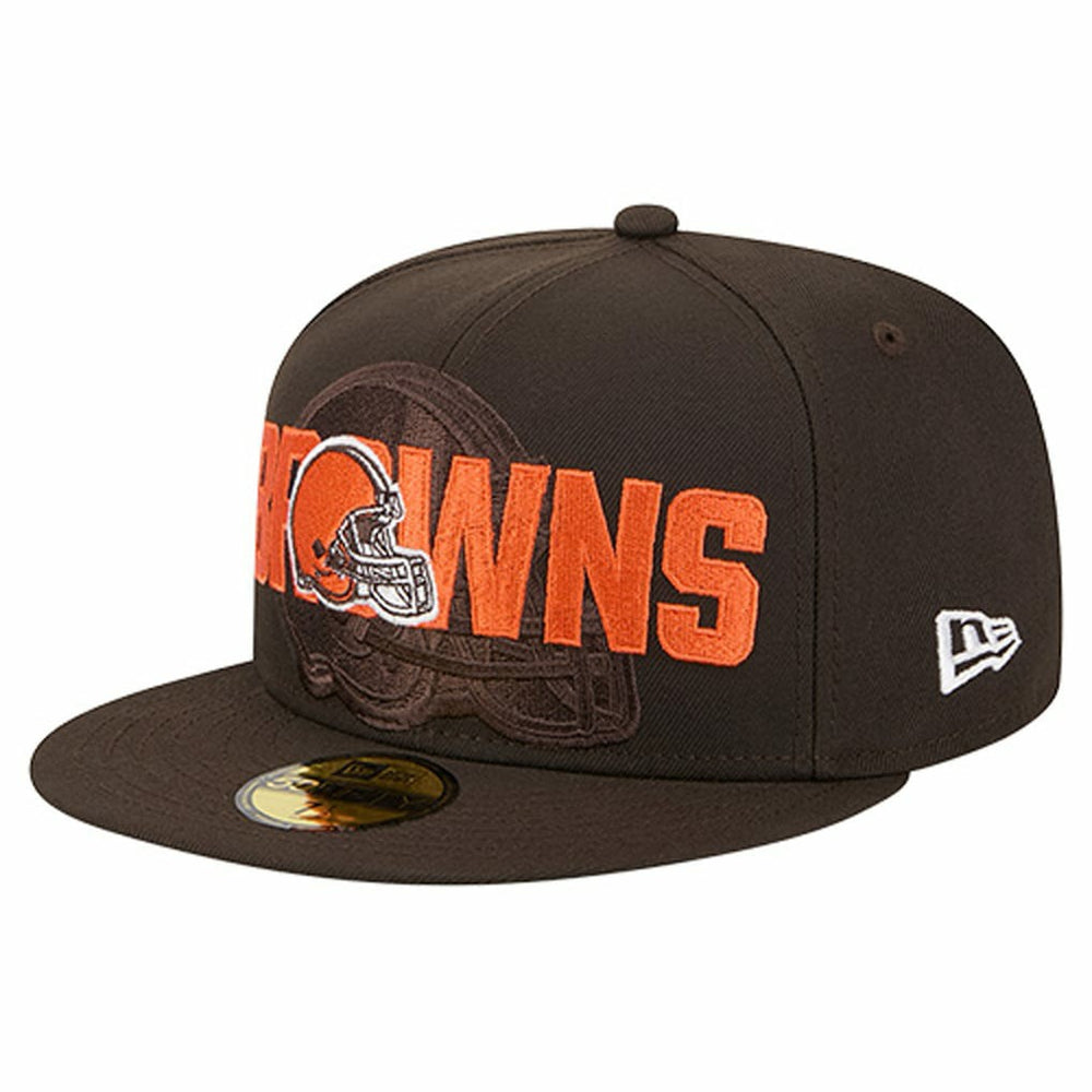Cleveland Browns New Era Overlap Wordmark 59FIFTY Fitted Hat Brown - NFL