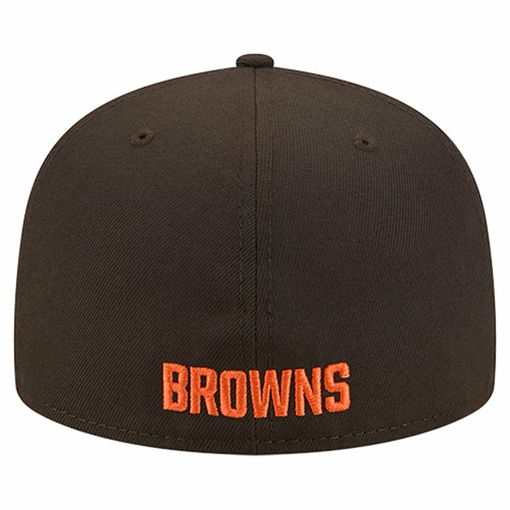 Cleveland Browns New Era Overlap Wordmark 59FIFTY Fitted Hat Brown - NFL