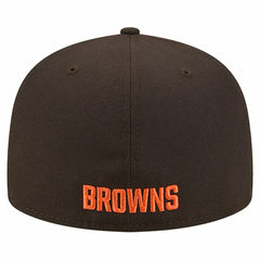 Cleveland Browns New Era Overlap Wordmark 59FIFTY Fitted Hat Brown - NFL