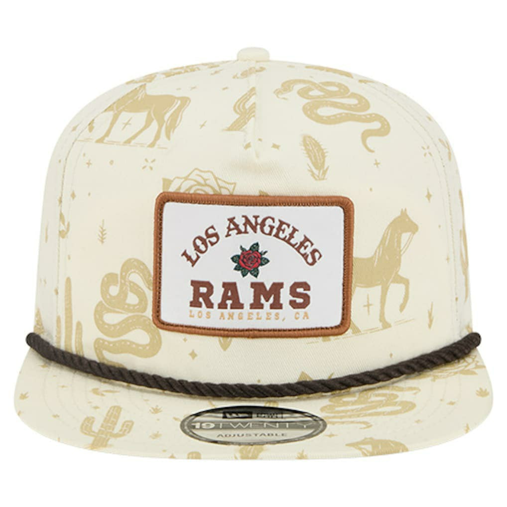 Los Angeles Rams New Era Desert Rose 19TWENTY Adjustable Hat Cream - NFL