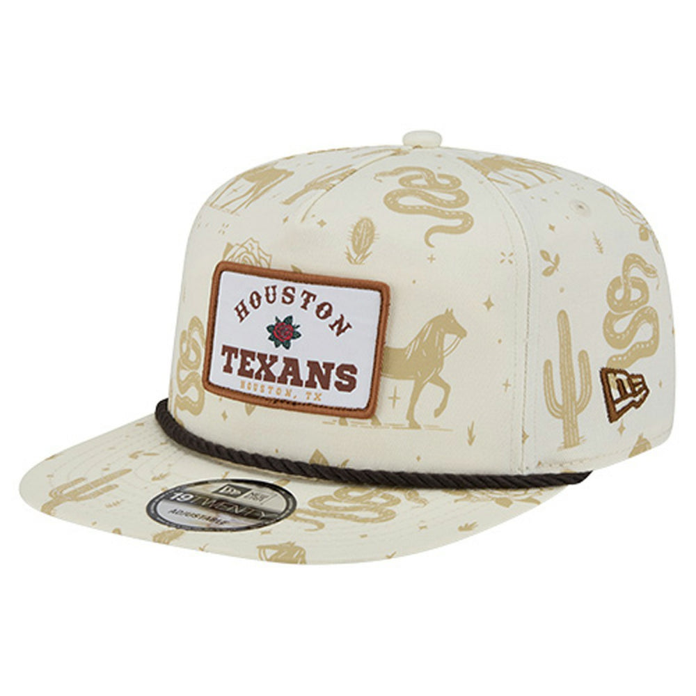 Houston Texans New Era Desert Rose 19TWENTY Adjustable Hat Cream - NFL
