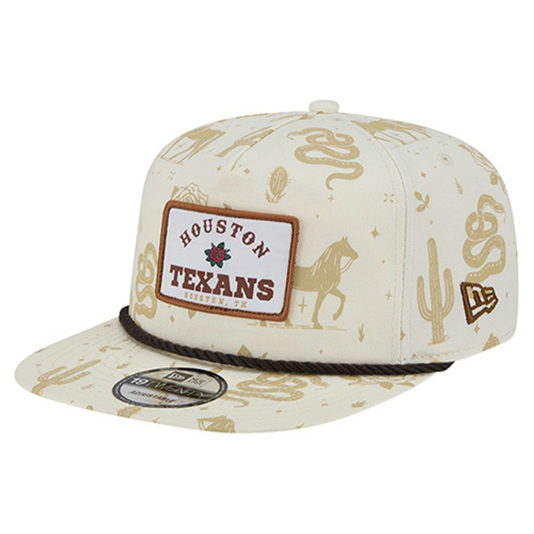 Houston Texans New Era Desert Rose 19TWENTY Adjustable Hat Cream - NFL