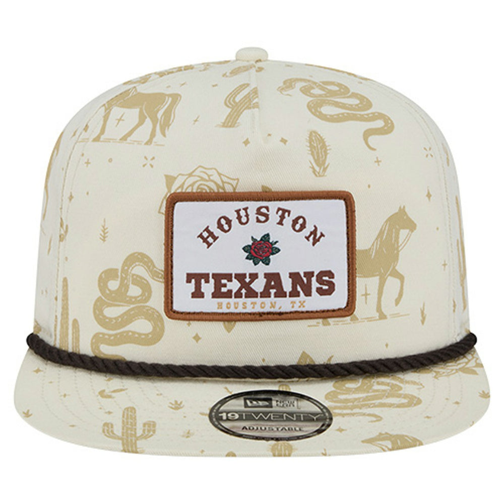 Houston Texans New Era Desert Rose 19TWENTY Adjustable Hat Cream - NFL