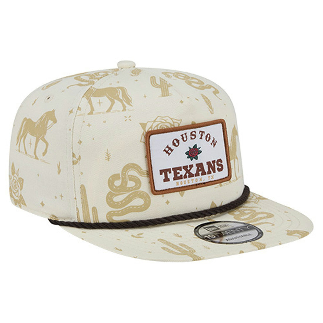 Houston Texans New Era Desert Rose 19TWENTY Adjustable Hat Cream - NFL