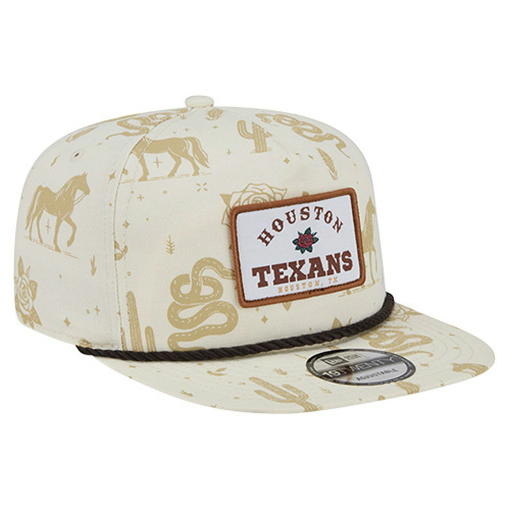 Houston Texans New Era Desert Rose 19TWENTY Adjustable Hat Cream - NFL