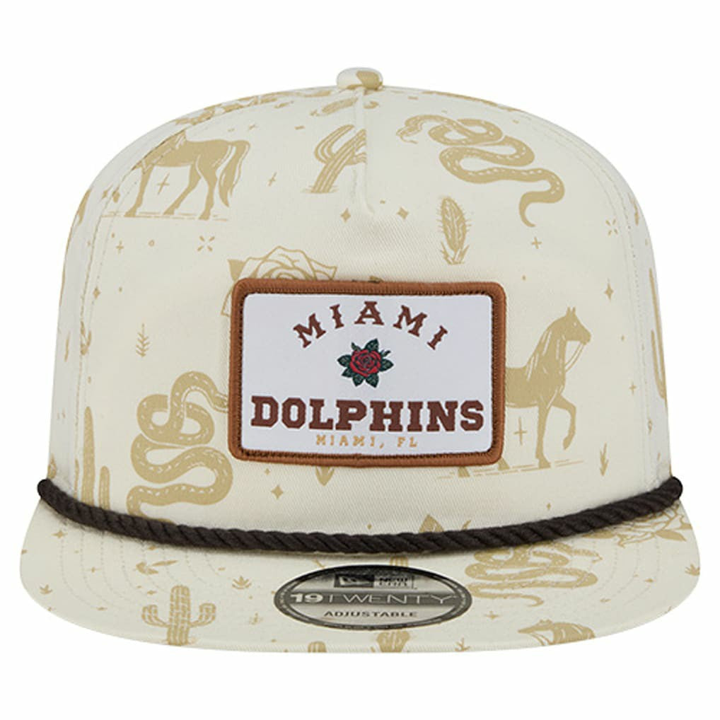 Miami Dolphins New Era Desert Rose 19TWENTY Adjustable Hat Cream - NFL