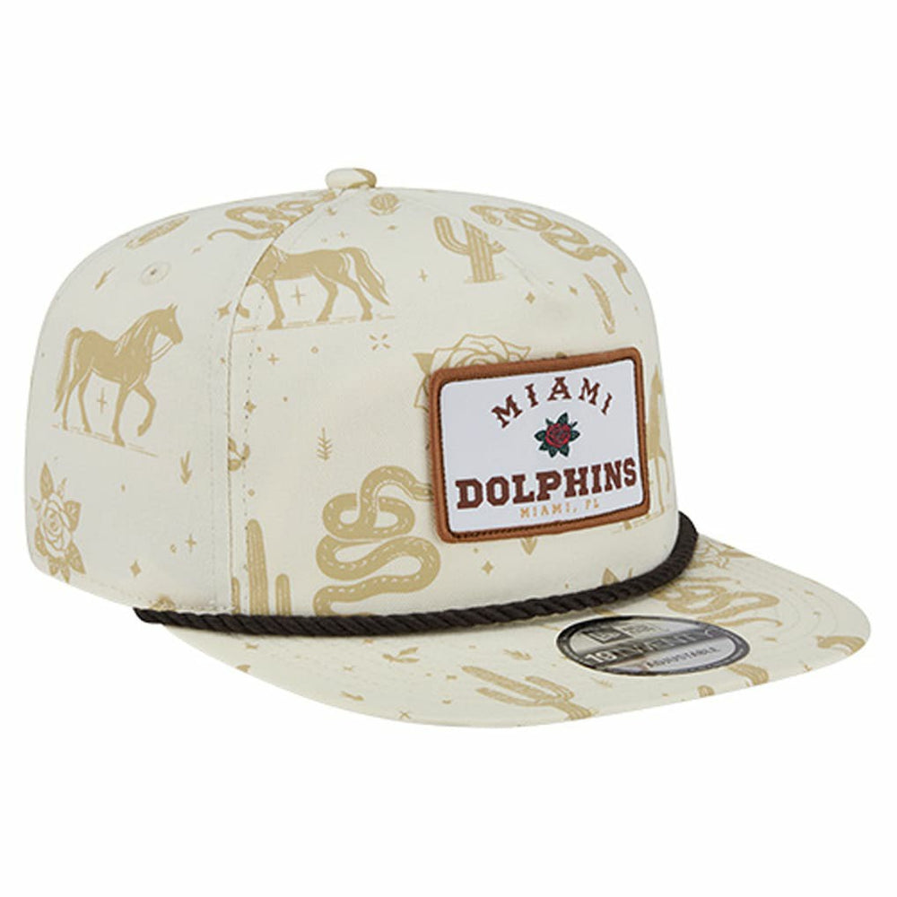 Miami Dolphins New Era Desert Rose 19TWENTY Adjustable Hat Cream - NFL