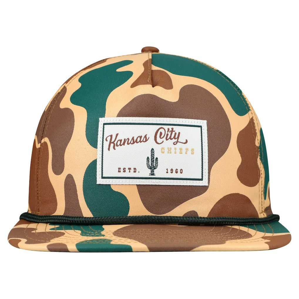 Kansas City Chiefs New Era Duck Rope 19TWENTY Snapback Hat Camo - NFL