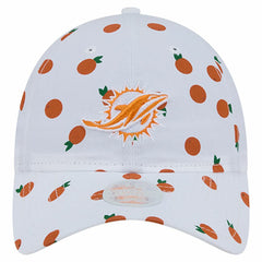 Miami Dolphins New Era Women's Fruit Pattern 9TWENTY Adjustable Hat White - NFL