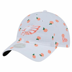 Philadelphia Eagles New Era Women's Fruit Pattern 9TWENTY Adjustable Hat White - NFL