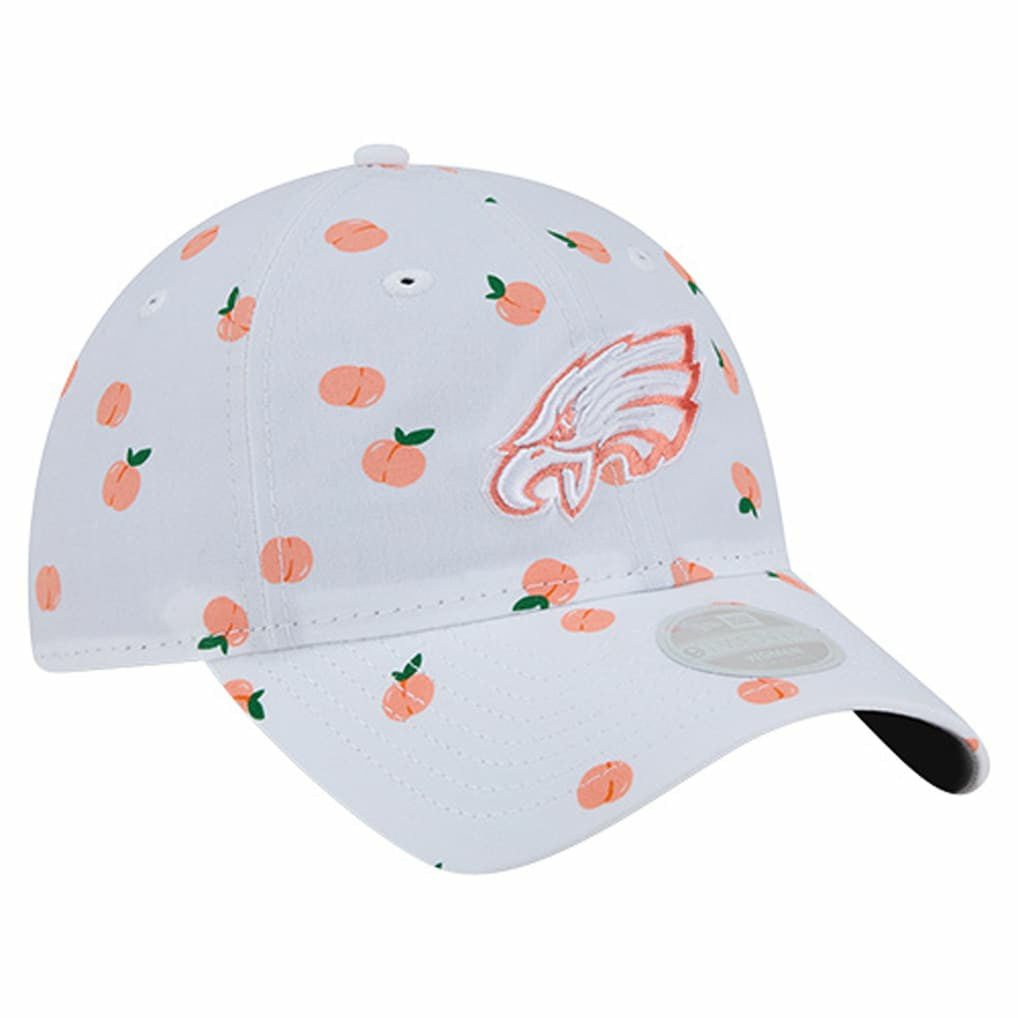 Philadelphia Eagles New Era Women's Fruit Pattern 9TWENTY Adjustable Hat White - NFL
