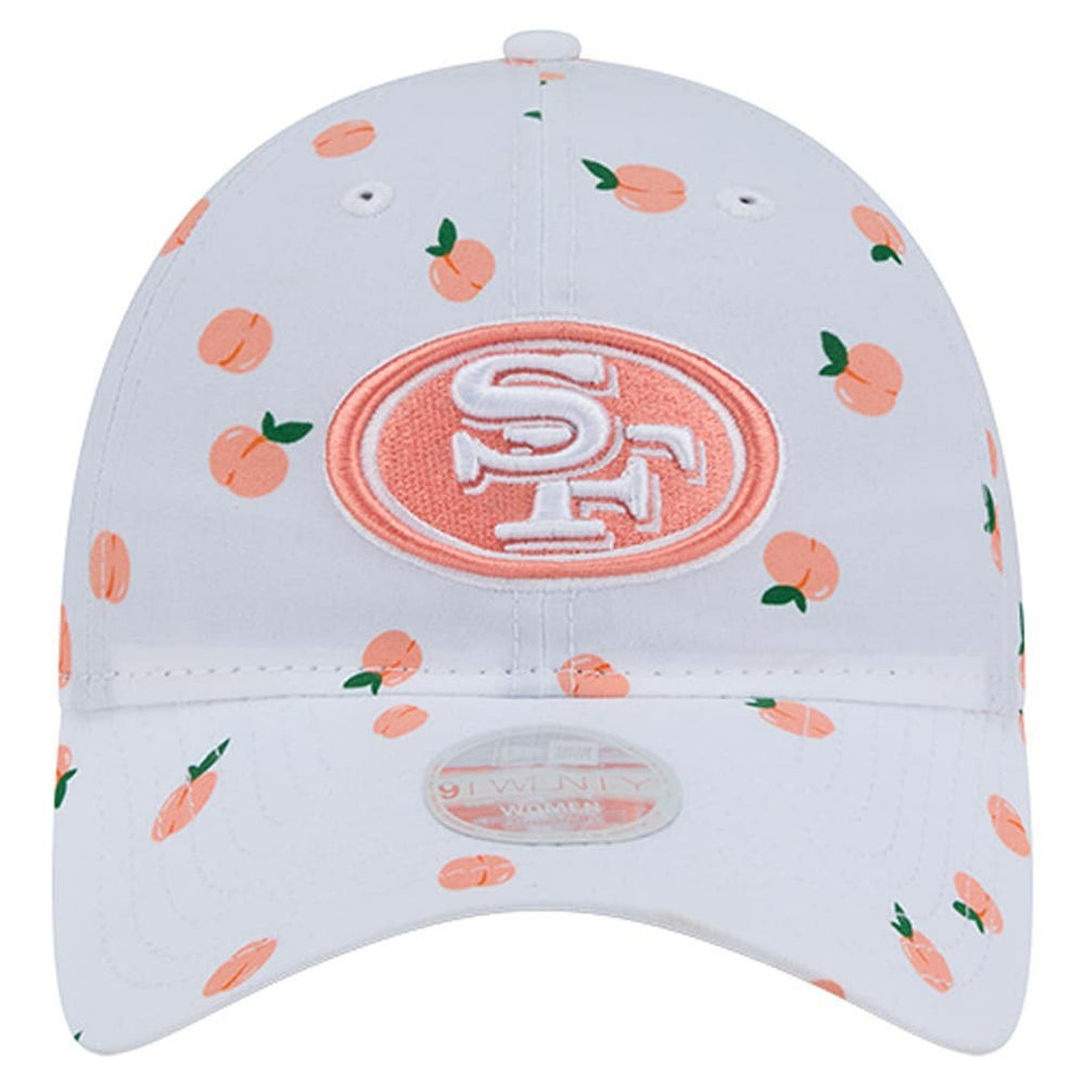 San Francisco 49ers New Era Women's Fruit Pattern 9TWENTY Adjustable Hat White - NFL