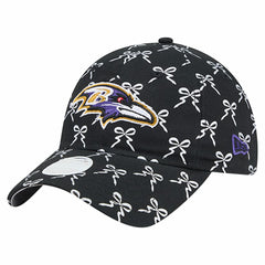 Baltimore Ravens New Era Women's Ribbon 9TWENTY Adjustable Hat Black - NFL