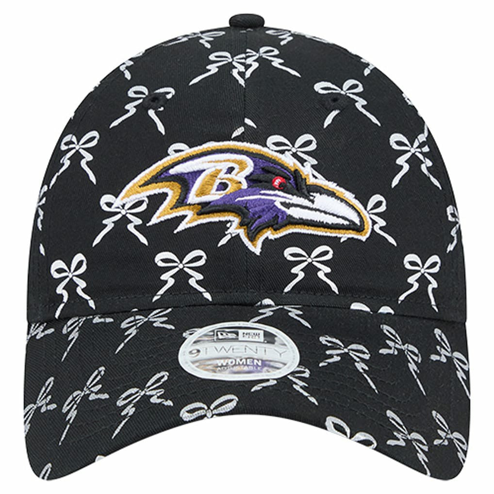 Baltimore Ravens New Era Women's Ribbon 9TWENTY Adjustable Hat Black - NFL