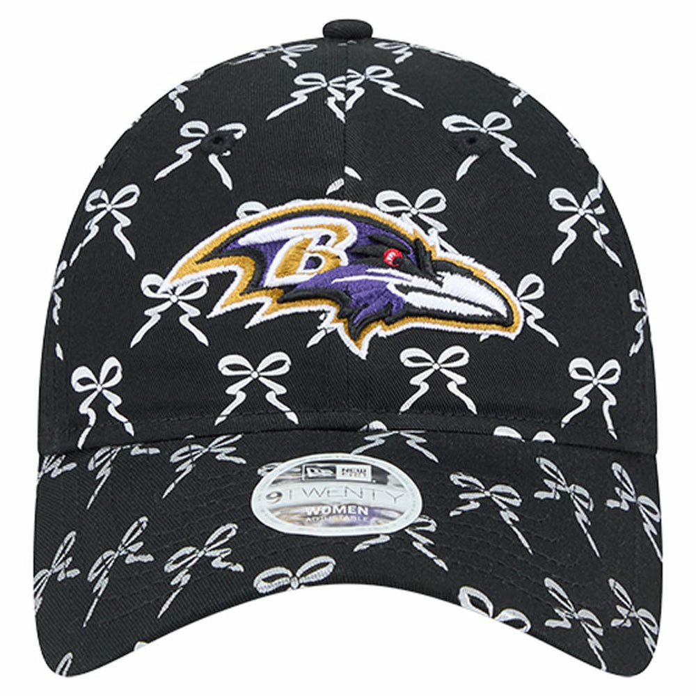 Baltimore Ravens New Era Women's Ribbon 9TWENTY Adjustable Hat Black - NFL