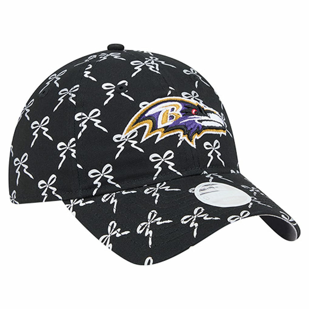 Baltimore Ravens New Era Women's Ribbon 9TWENTY Adjustable Hat Black - NFL