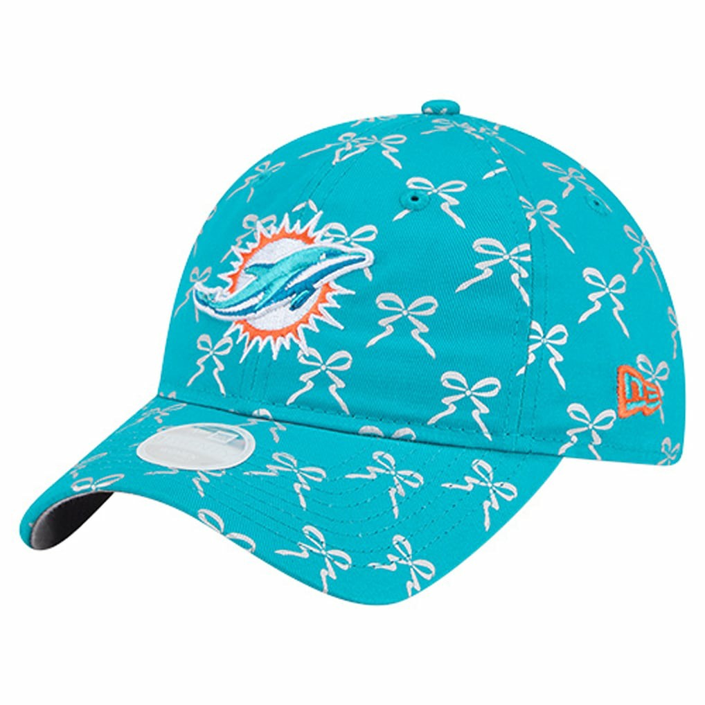 Miami Dolphins New Era Women's Ribbon 9TWENTY Adjustable Hat Aqua - NFL
