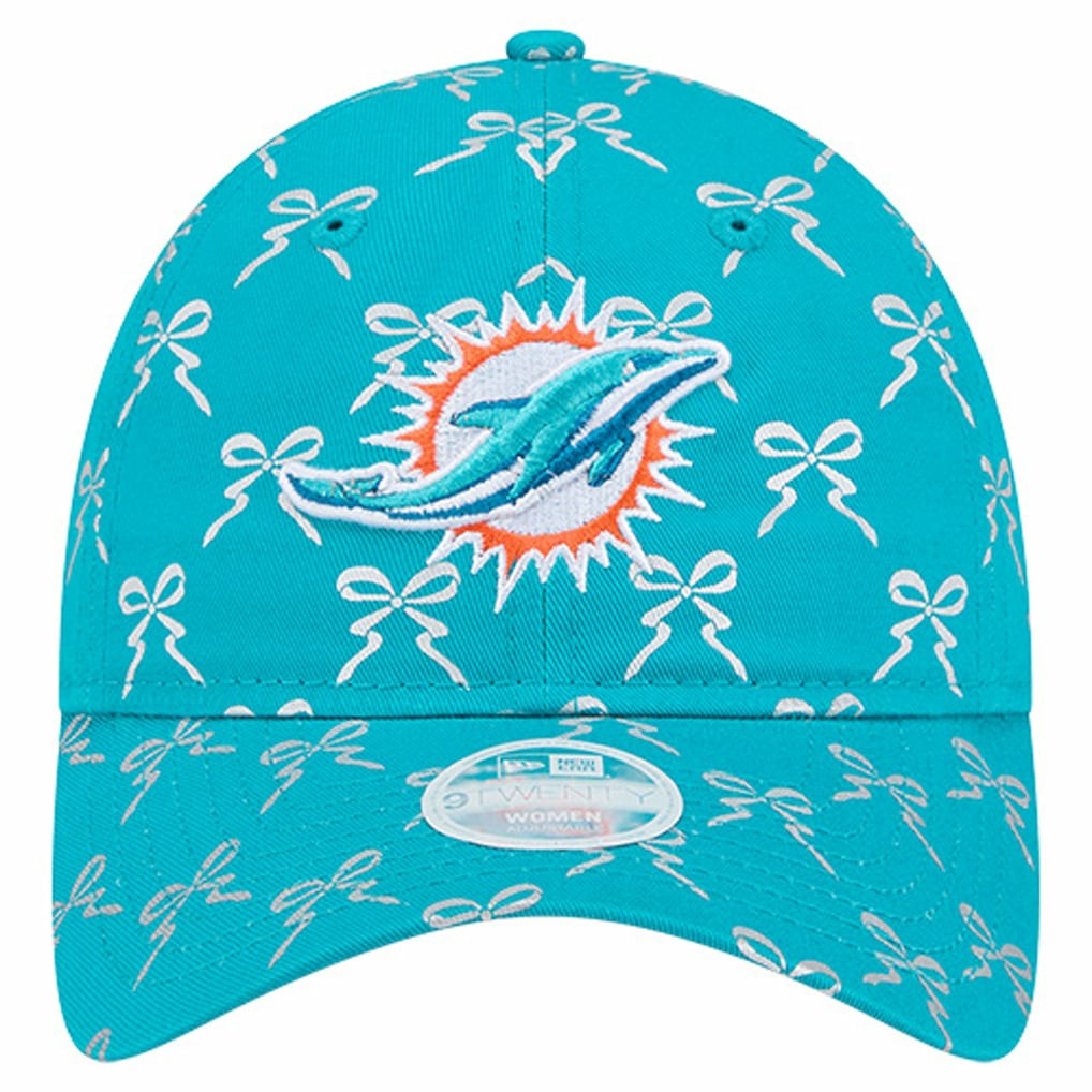 Miami Dolphins New Era Women's Ribbon 9TWENTY Adjustable Hat Aqua - NFL