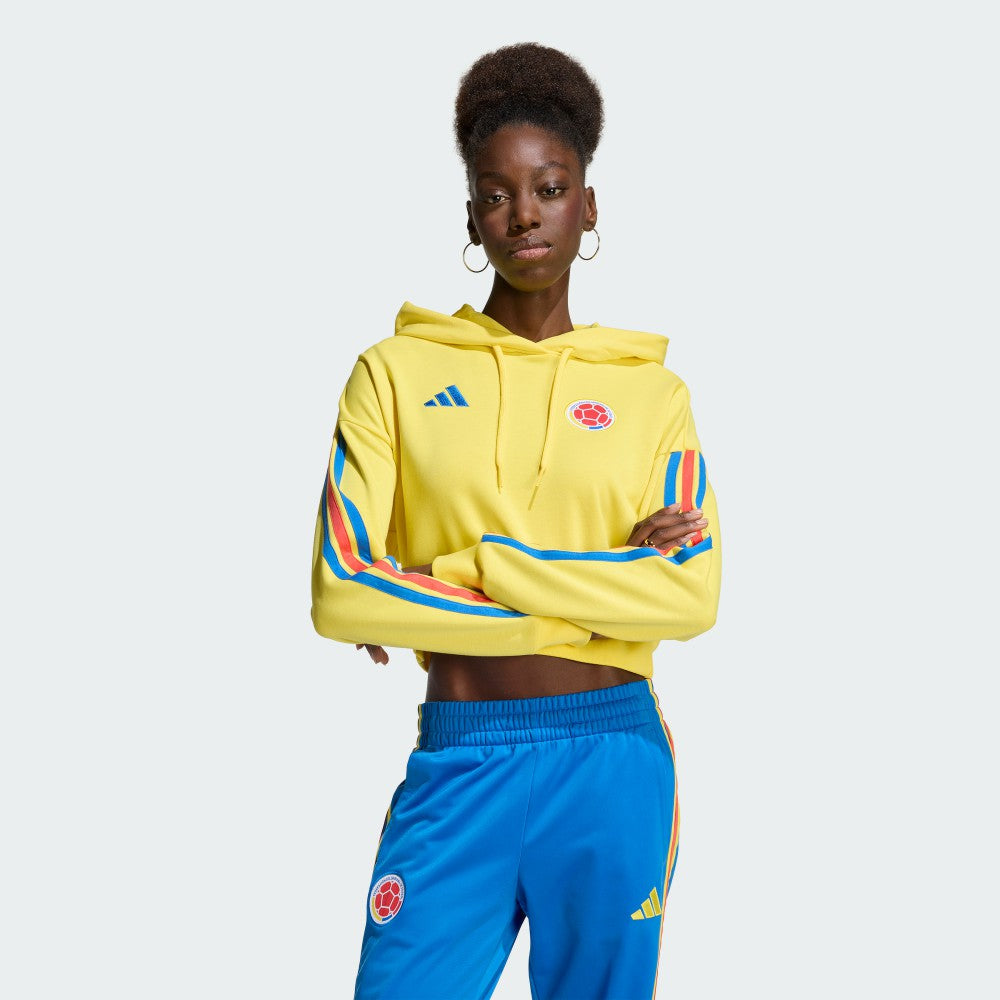 Adidas Colombia National Team Women's FIFA x World Cup Alphaskin Cropped Hoodie - Yellow