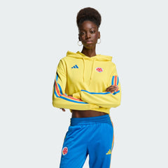 Adidas Colombia National Team Women's FIFA x World Cup Alphaskin Cropped Hoodie - Yellow