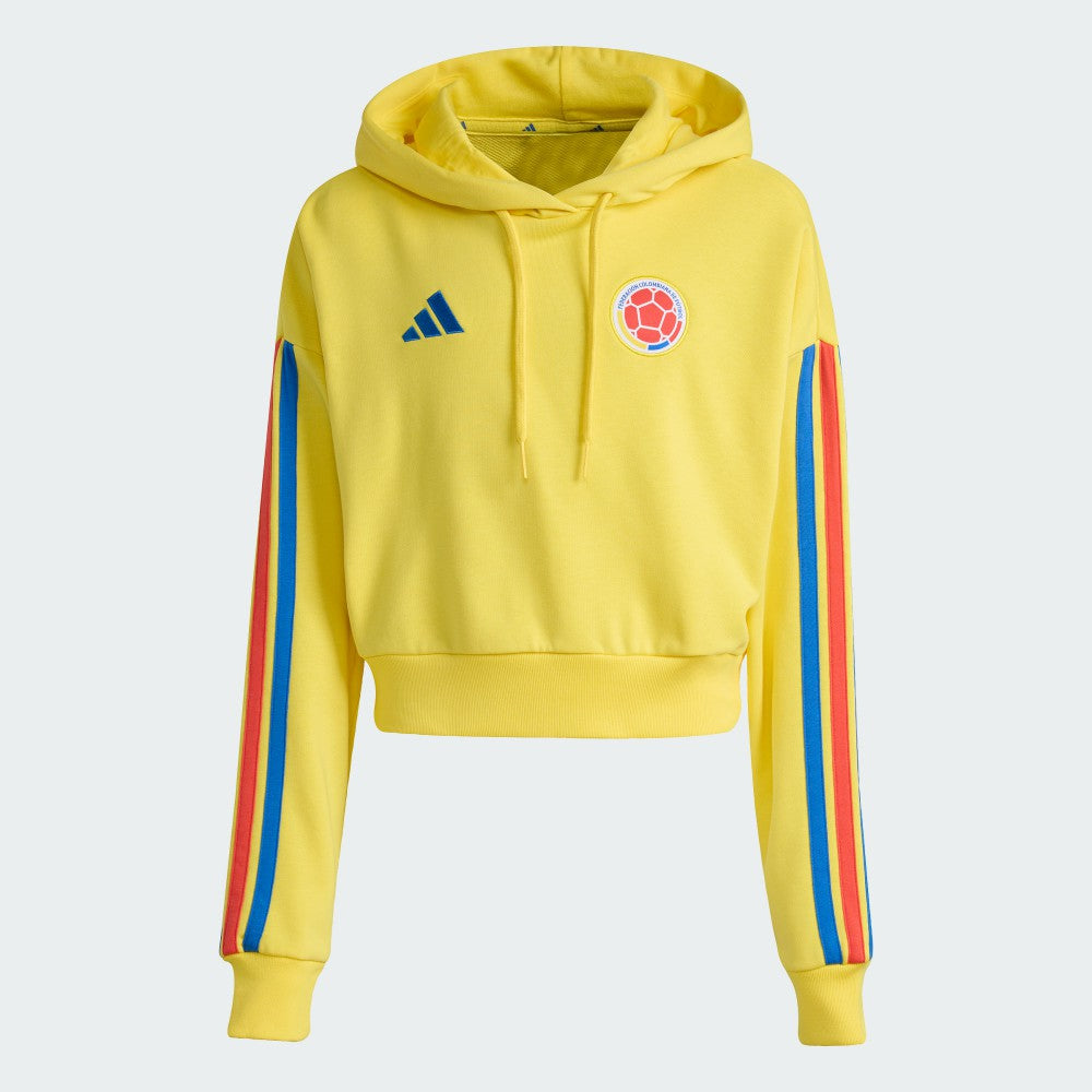 Adidas Colombia National Team Women's FIFA x World Cup Alphaskin Cropped Hoodie - Yellow
