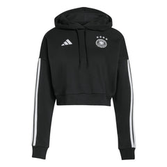 Adidas Germany National Team Women's FIFA x World Cup Alphaskin Cropped Hoodie - Black